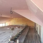 Plasterboard celling